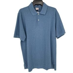 Brooks Brothers Men's Performance Polo Shirt Solid Light Blue